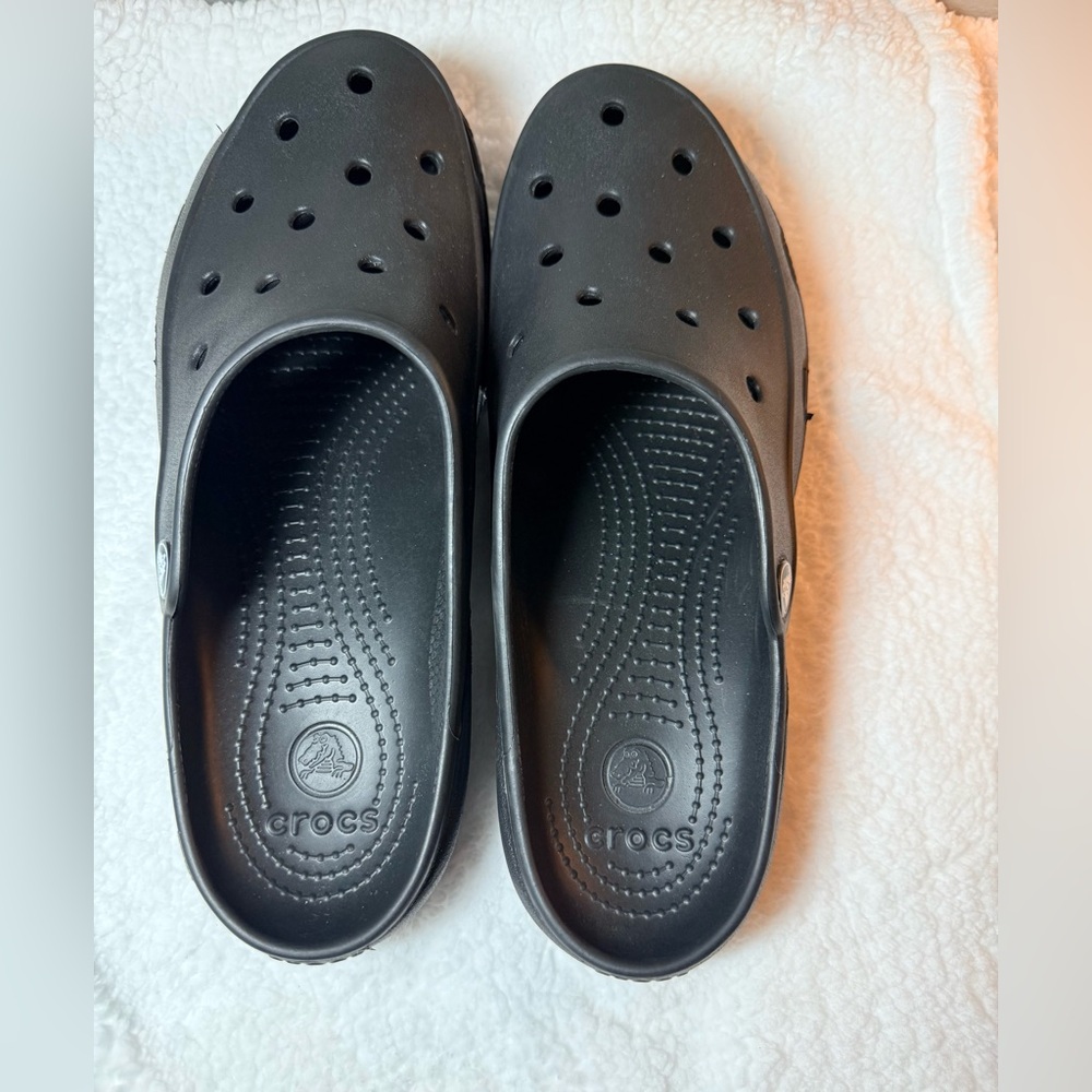 Crocs Women’s Freesail Clog Mule Black Womens Size W 9 Solid Shoe Slip On - Picture 5 of 7